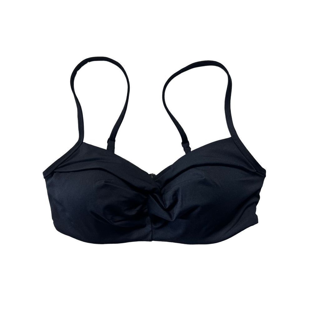 Athleta Women's Black Hampton Bra Cup Bikini Top Size 34B NWT
